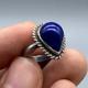 Beautiful Ancient Roman Ring In Solid Silver With Natural Lapis Stone