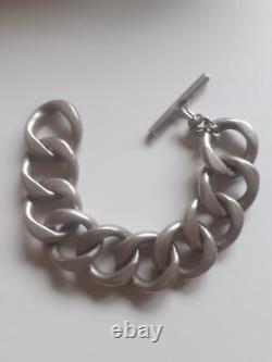 Beautiful and antique large solid silver bracelet