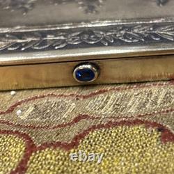 Beautiful old cigarette case silver porte minerve 1900 era st LXVI