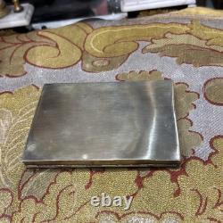 Beautiful old cigarette case silver porte minerve 1900 era st LXVI