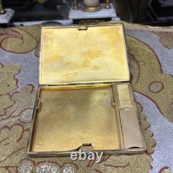 Beautiful old cigarette case silver porte minerve 1900 era st LXVI