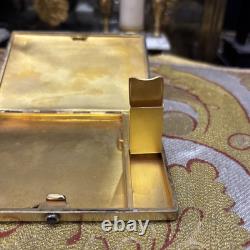 Beautiful old cigarette case silver porte minerve 1900 era st LXVI