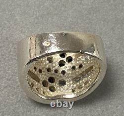Beautiful silver ring with zirconium, antique jewelry, solid silver ring, size 54, silver ring