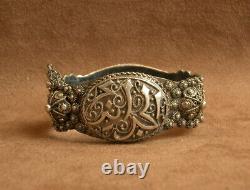 Bel Important Bracelet Ancien Berbere Silver Massif Poinconné