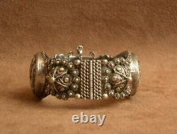 Bel Important Bracelet Ancien Berbere Silver Massif Poinconné