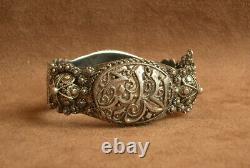 Bel Important Bracelet Ancien Berbere Silver Massif Poinconné