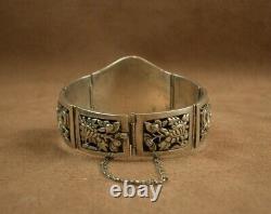 Bel Important Bracelet Ancien Manchet In Massive China Indochina