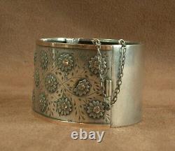 Bel Important Bracelet Opening Ancien Manchet In Massif And Vermeil Argent 19th
