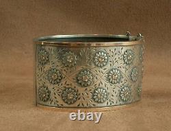 Bel Important Bracelet Opening Ancien Manchet In Massif And Vermeil Argent 19th