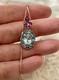 Blue Topaz, Amethyst, Gold And Antique Silver Pendant Chain Necklace