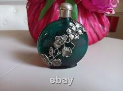 Bottle object of Ancient Art for perfume in solid silver blown glass early 20th century