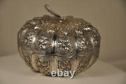 Box Coffret Ancien Argent Massif Indochina Antique Silver Indian Chinese Box