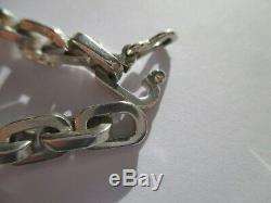 Bracelet Large Mesh Former Convict Solid 925 Sterling Silver 24g