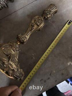 Bronze XIXth Century Louis XV XVI Candlestick Chandelier Antique Empire Lamp