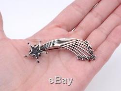 Brooch Comet Old Star Worthy St Vincent In Sterling Silver XIX