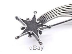 Brooch Old Comet Star Worthy St Vincent In Silver XIX