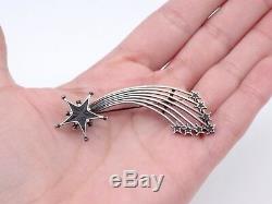 Brooch Old Comet Star Worthy St Vincent In Silver XIX