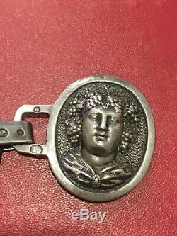 Button Old Cape Silver Silver Silber Punch 19th Bacchus