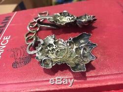 Button Old Cape Silver Silver Silber Punch 19th Paw Lion