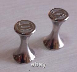 CARTIER Vintage Pair of Diabolo Solid Silver Cufflinks 20 g