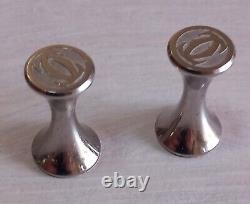 CARTIER Vintage Pair of Diabolo Solid Silver Cufflinks 20 g