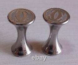 CARTIER Vintage Pair of Diabolo Solid Silver Cufflinks 20 g