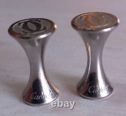 CARTIER Vintage Pair of Diabolo Solid Silver Cufflinks 20 g