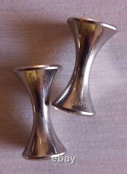 CARTIER Vintage Pair of Diabolo Solid Silver Cufflinks 20 g