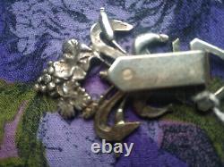 Cape Buckle Old Solid Silver Minerva- Wheat And Vine Decoration -vigilator