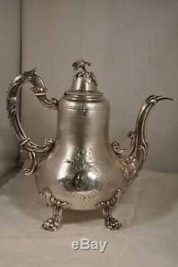 Carafe Coffee Maker Old Antique Sterling Silver Coffee Pot MB Harleux 777 Gr