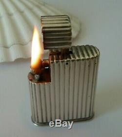 Cartier Lighter Old Petrol Sterling Silver Petrol Lighter Silver Art Deco