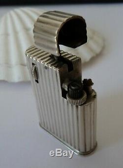 Cartier Lighter Old Petrol Sterling Silver Petrol Lighter Silver Art Deco