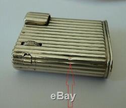 Cartier Lighter Old Petrol Sterling Silver Petrol Lighter Silver Art Deco