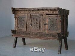 Carved Wood Chest Old Elements