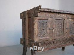 Carved Wood Chest Old Elements