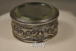 Case A Neck Old Silver Massive Antique Solid Silver Patch Box