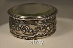 Case A Neck Old Silver Massive Antique Solid Silver Patch Box