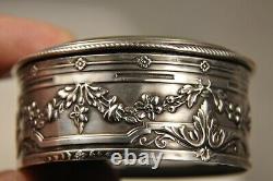 Case A Neck Old Silver Massive Antique Solid Silver Patch Box