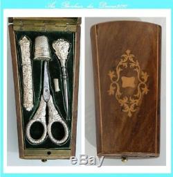 Case Box Set Needle Set Of Sewing Old Sew Xixth Silver Silver