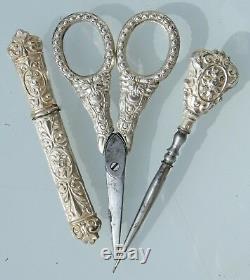 Case Box Set Needle Set Of Sewing Old Sew Xixth Silver Silver