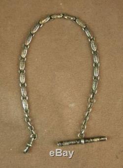 Chain ​​old Watch Fob Has Giletiere Chatelaine Sterling Silver Nielle