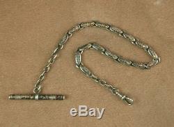 Chain ​​old Watch Fob Has Giletiere Chatelaine Sterling Silver Nielle