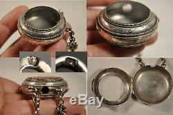Chatelaine Old Gold Sterling Silver Antique Pocket Watch Case Froment-meurice