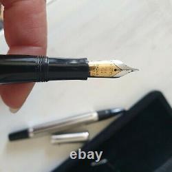 Coffret Ancien Pens Plume Bille Waterman Watermina Silver Massif Et Or 18k