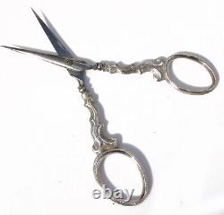 Coffret Necessaire De Couture Ancien Argent Scissors Sévrier French Sewing Etui