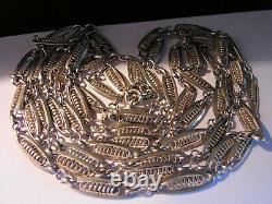 Collier Sautoir Ancien End 19th Argent Massif Sanglier Punch