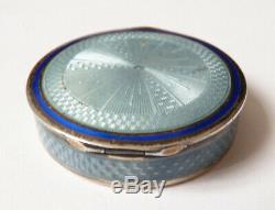 Compact Box Former Silver + Solid Enamel Circa 1920 Silver Enamel Box