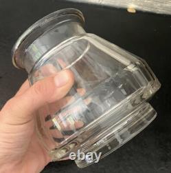 Cookie jar, antique candy jar crystal and solid silver Baccarat
