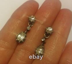 Earrings Regional Antique Silver Earrings And Massive Gold And Rhinestones (19th)