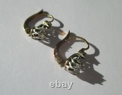 Embellish Dreader Earrings Old 18 Carat Silver Solid Gold